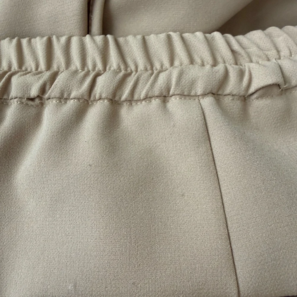 Zara Beige Track Joggers with Contrasting Side Stripe